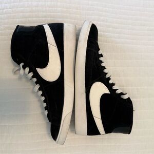 Nike Black and White Suede Sneakers